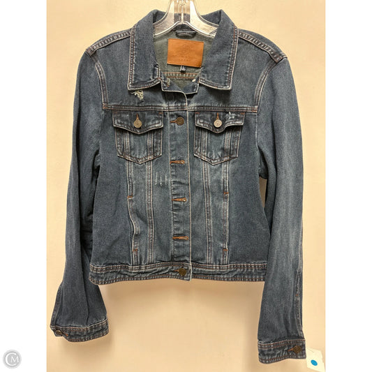 Jacket Denim By Clothes Mentor In Blue Denim, Size: L