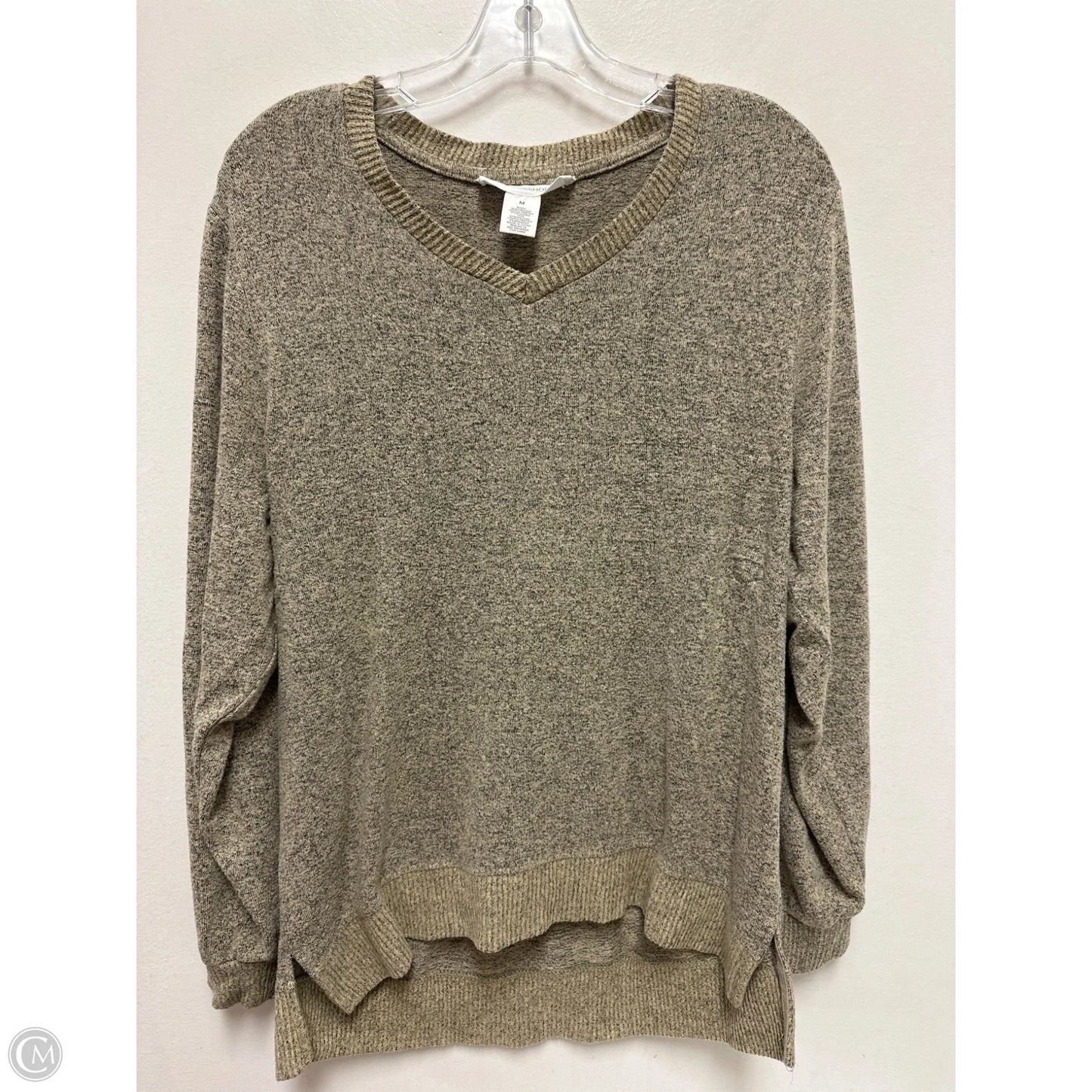 Top Long Sleeve By Workshop In Cream, Size: M