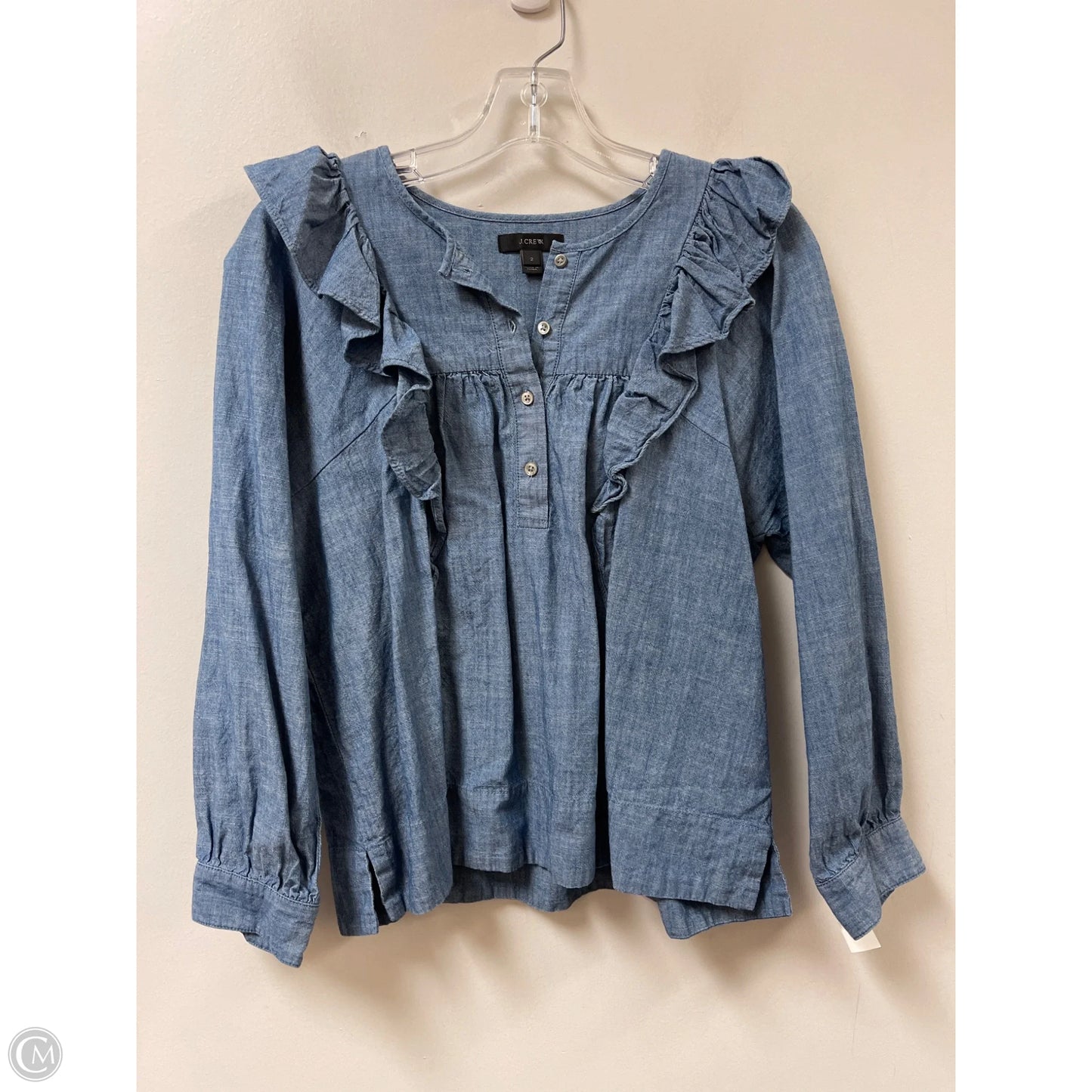 Top Long Sleeve By J. Crew In Blue, Size: Xs