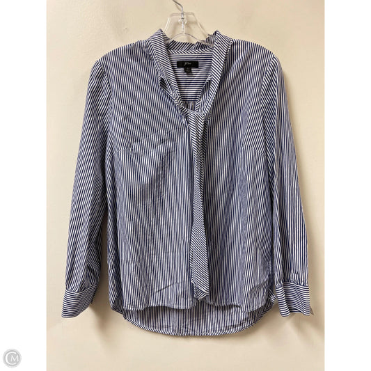 Top Long Sleeve By J. Crew In Blue & White, Size: S