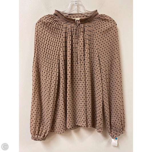 Top Long Sleeve By Clothes Mentor In Polkadot Pattern, Size: L