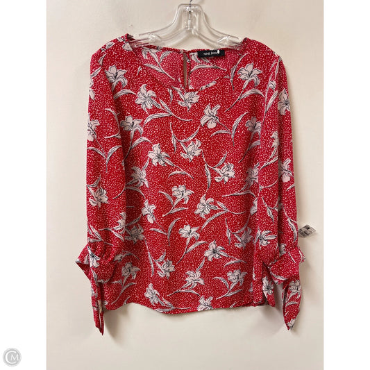 Top Long Sleeve By Nine West In Red, Size: M