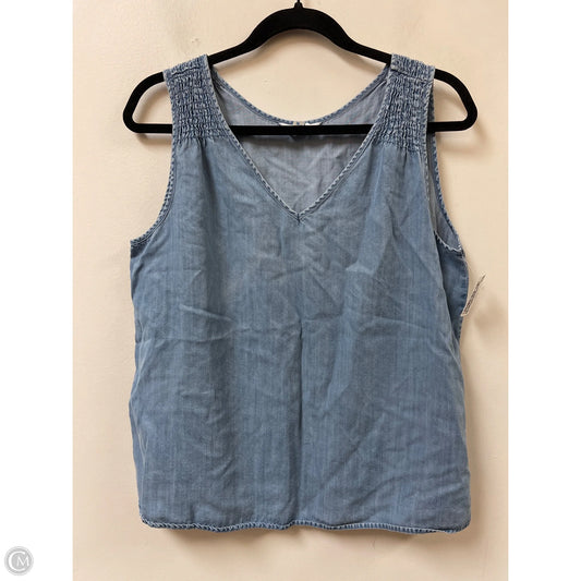 Top Sleeveless By Time And Tru In Blue, Size: M