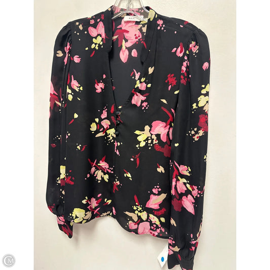 Top Long Sleeve By Alc In Black & Pink, Size: Xs