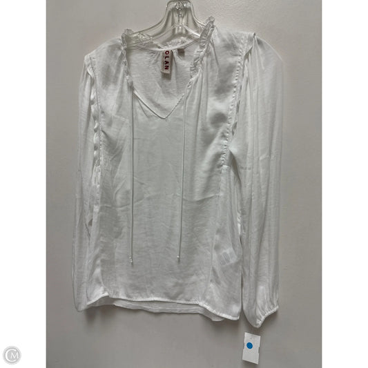 Top Long Sleeve By Dolan Left Coast In White, Size: Xs