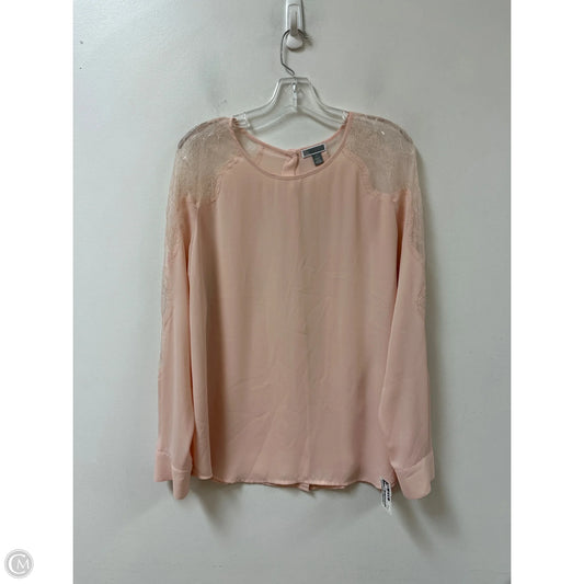 Top Long Sleeve By Chelsea 28 In Pink, Size: Xl