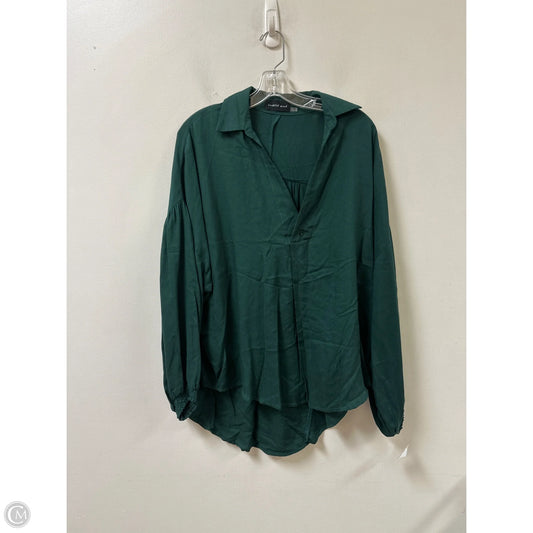 Top Long Sleeve By Mustard Seed In Green, Size: L