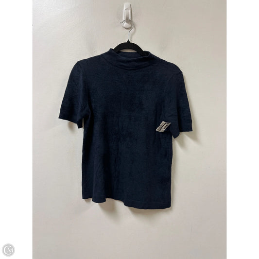 Sweater Short Sleeve By Loft In Navy, Size: S