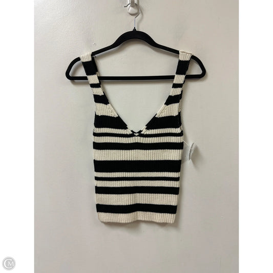 Sweater Short Sleeve By Maeve In Black & White, Size: S