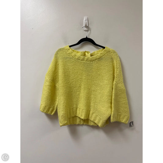 Sweater Short Sleeve By Maeve In Yellow, Size: Xs