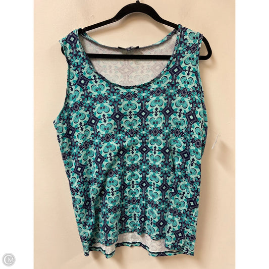 Top Sleeveless By Jones New York In Blue, Size: 2x