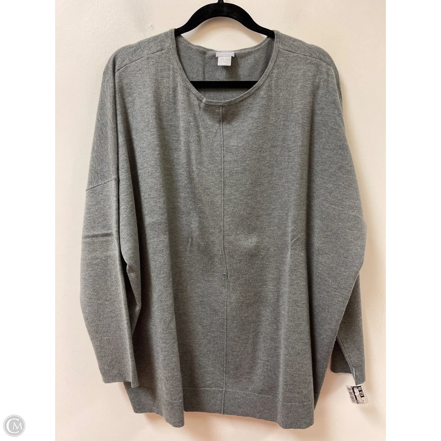 Sweater By Chicos In Grey, Size: 1x