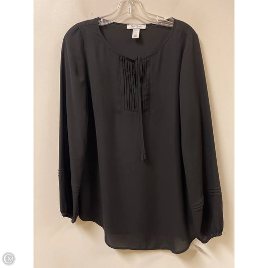 Top Long Sleeve By White House Black Market In Black, Size: M
