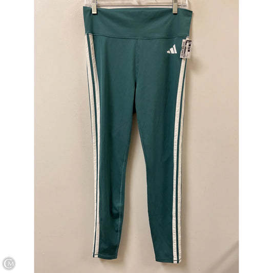 Athletic Leggings By Adidas In Green, Size: Xl