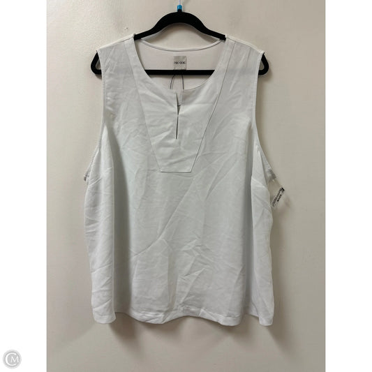 Top Sleeveless By Nic + Zoe In White, Size: 3x