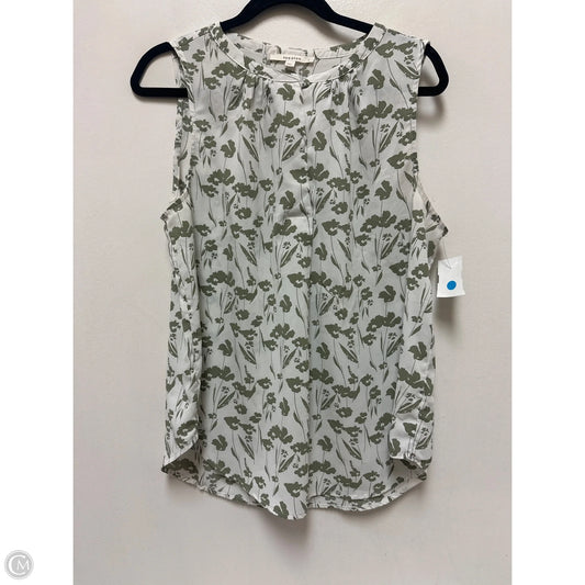 Top Short Sleeve By Clothes Mentor In Green & White, Size: M