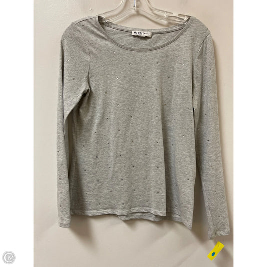 Top Long Sleeve By White House Black Market In Grey, Size: Xs