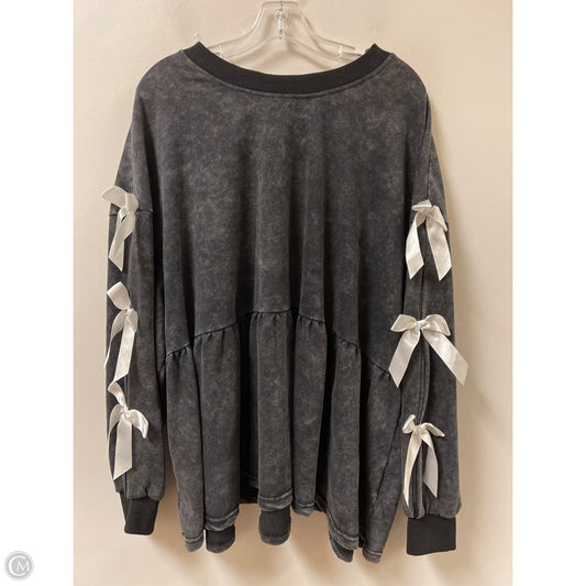 Top Long Sleeve By Clothes Mentor In Grey, Size: 4x