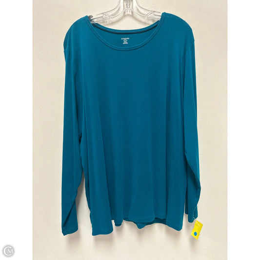 Top Long Sleeve By St Johns Bay In Blue, Size: 3x