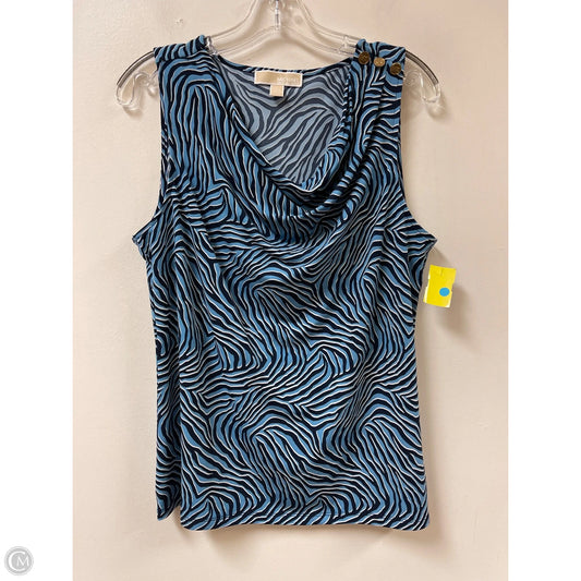 Top Sleeveless By Michael By Michael Kors In Blue & White, Size: L