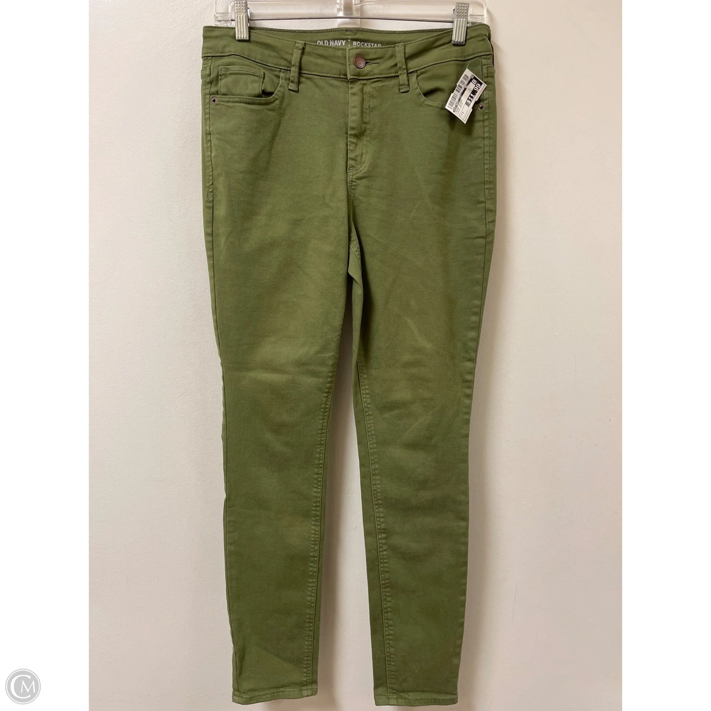 Jeans Skinny By Old Navy In Green Denim, Size: 8
