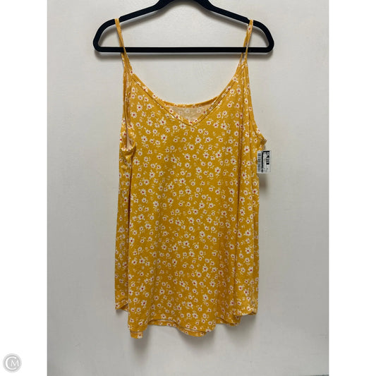 Top Sleeveless By Cmc In Yellow, Size: 3x