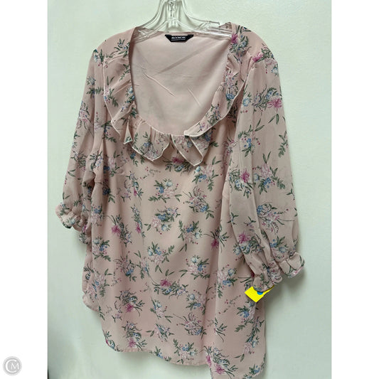 Top Long Sleeve By Bloomchic In Pink, Size: 1x