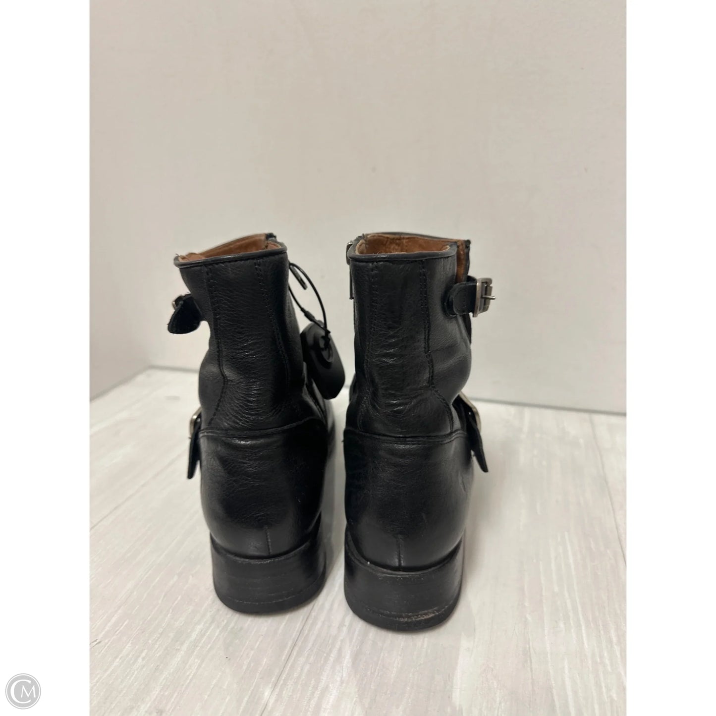 Boots Designer By Frye In Black, Size: 9.5