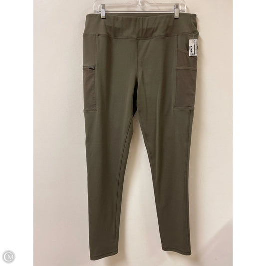 Athletic Leggings By Carhartt In Green, Size: L