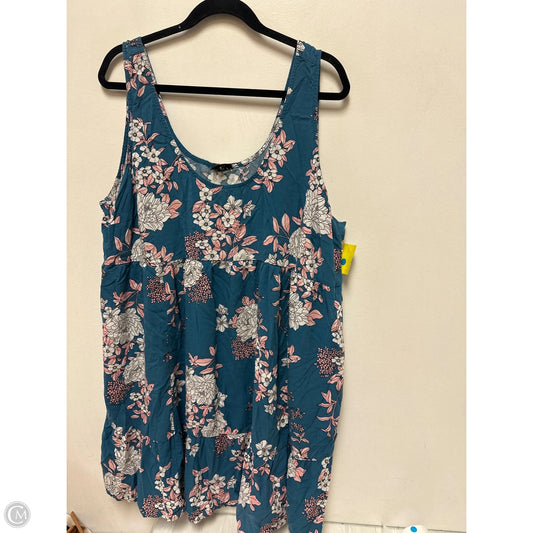 Tunic Sleeveless By Torrid In Blue & Pink, Size: 2x