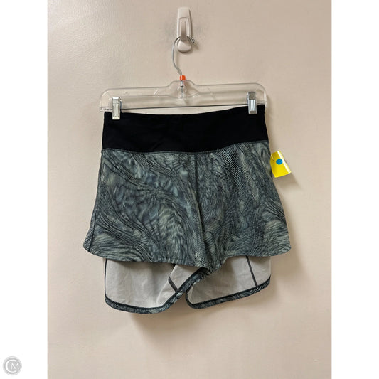 Athletic Shorts By Lululemon In Black & Blue, Size: 12