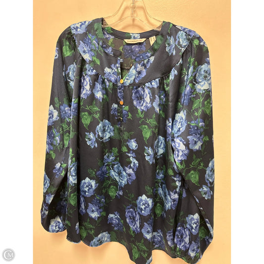 Top Long Sleeve By Isaac Mizrahi Live Qvc In Navy, Size: S