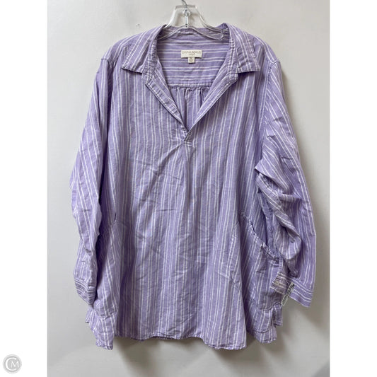 Top Long Sleeve By Cynthia Rowley In Purple, Size: 3x