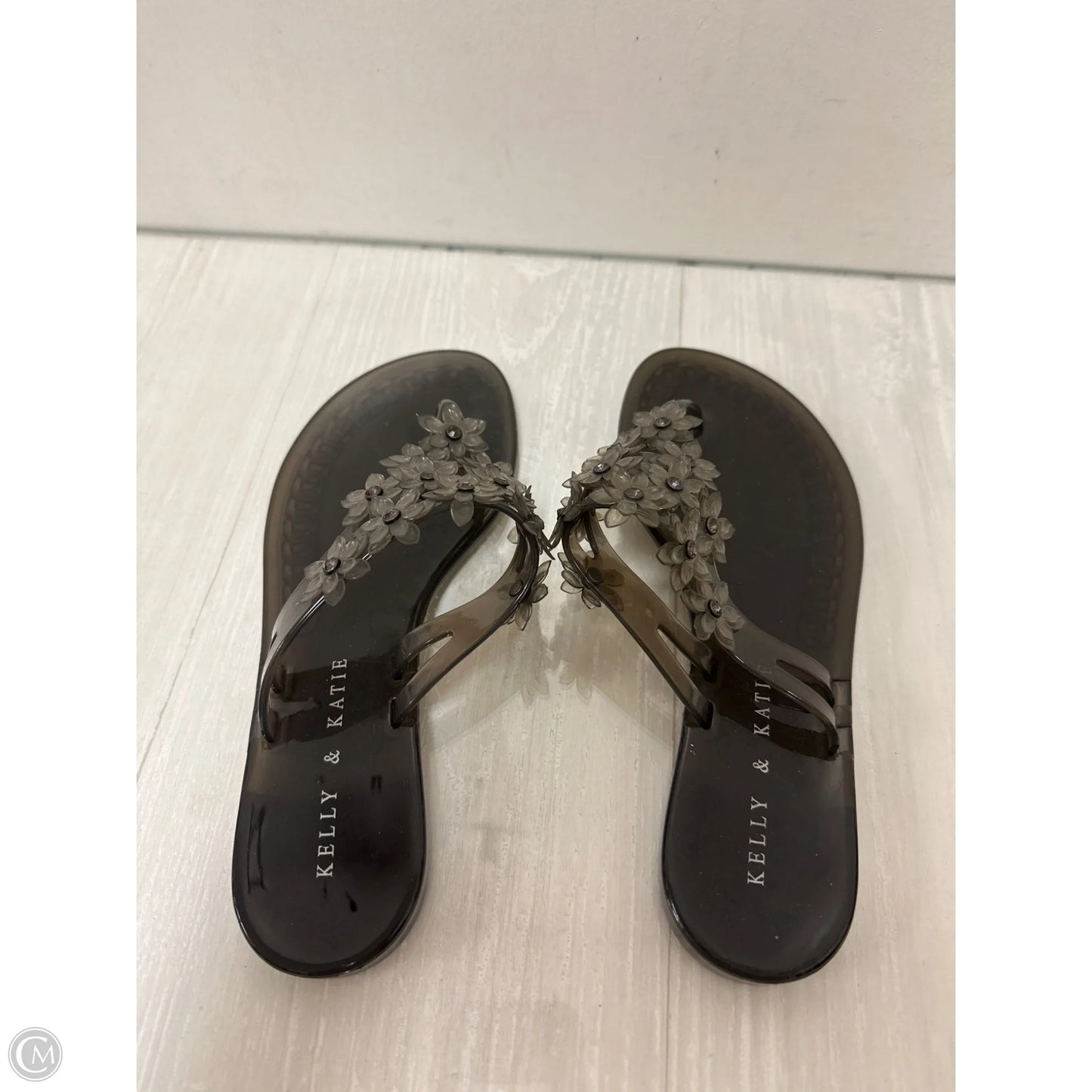 Sandals Flip Flops By Kelly And Katie In Grey, Size: 6
