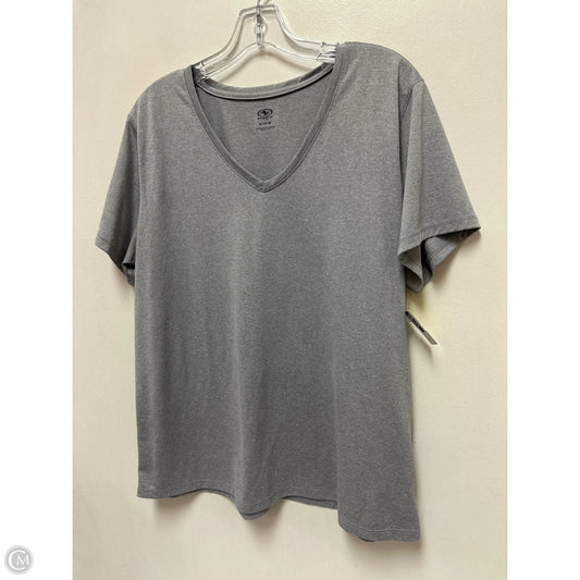 Athletic Top Short Sleeve By Athletic Works In Grey, Size: Xl