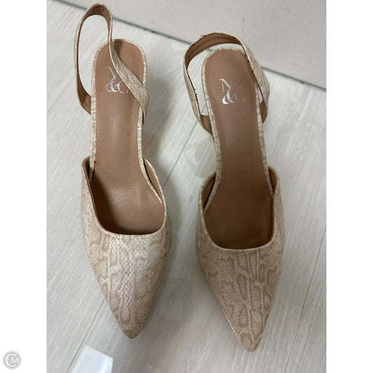 Sandals Heels Kitten By New York And Co In Snakeskin Print, Size: 8