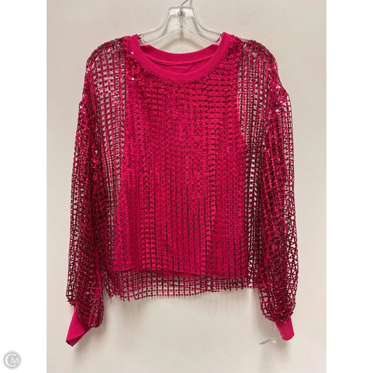 Top Long Sleeve By Pilcro In Pink, Size: S