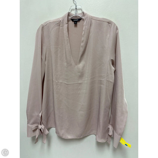 Top Long Sleeve By Express In Pink, Size: M