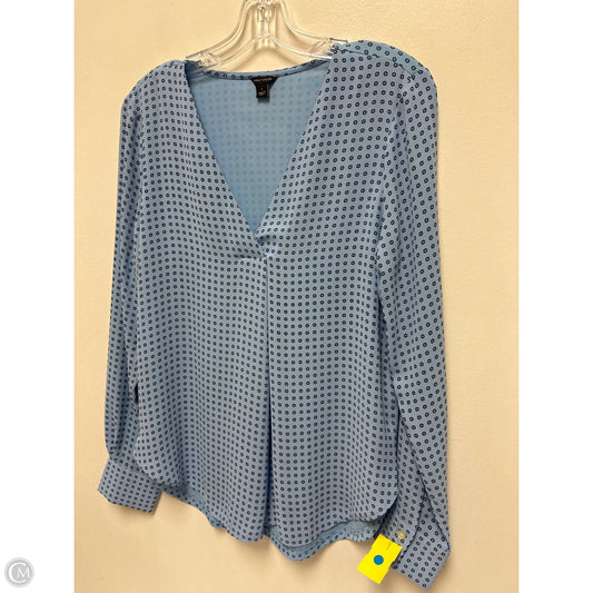 Top Long Sleeve By Ann Taylor In Black & Blue, Size: S