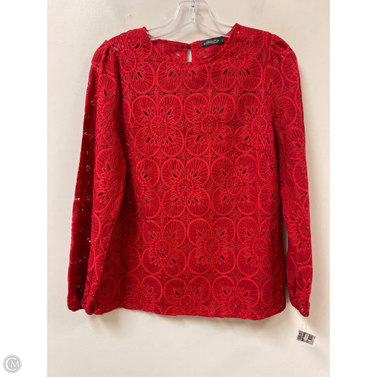 Top Long Sleeve By Clothes Mentor In Red, Size: S