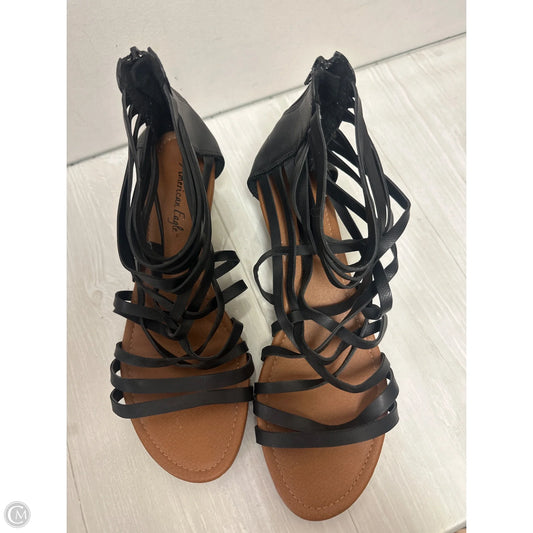 Sandals Heels Wedge By American Eagle In Black, Size: 11