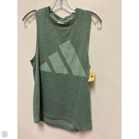 Athletic Tank Top By Adidas In Green, Size: S
