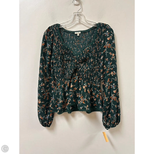 Top Long Sleeve By En Creme In Green, Size: S
