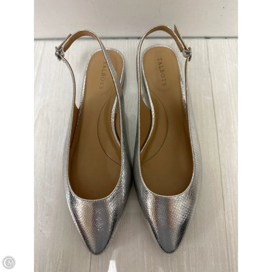 Shoes Flats By Talbots In Silver, Size: 10.5