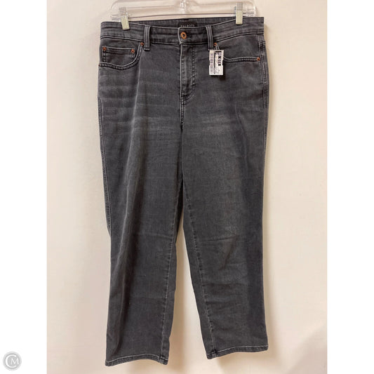 Jeans Straight By Talbots In Grey Denim, Size: 8p