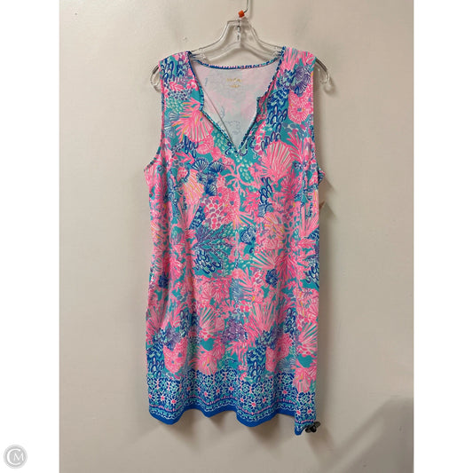Dress Designer By Lilly Pulitzer In Blue & Pink, Size: Xl