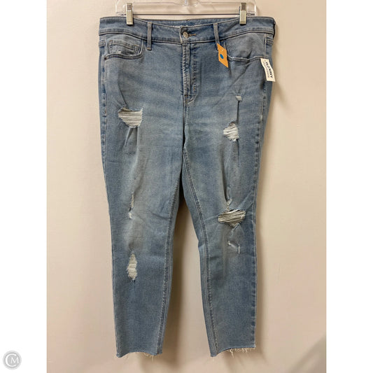 Jeans Skinny By Old Navy In Blue Denim, Size: 14p