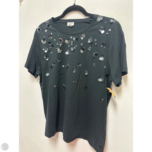 Top Short Sleeve By J. Crew In Black, Size: L
