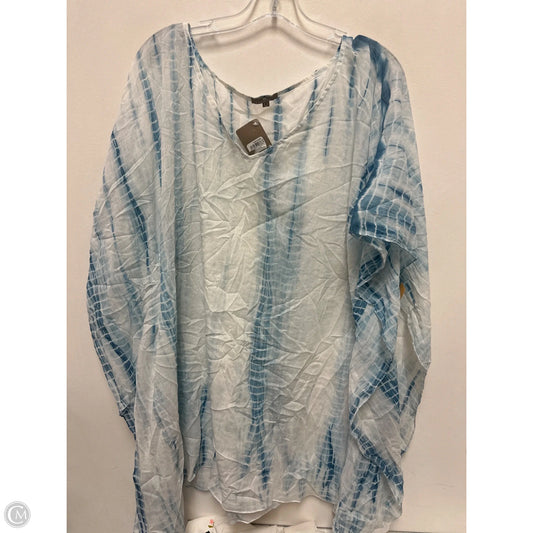 Swimwear Cover-up By Clothes Mentor In Blue & White, Size: Osfm