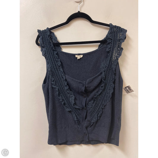 Top Sleeveless By Pilcro In Navy, Size: Xl